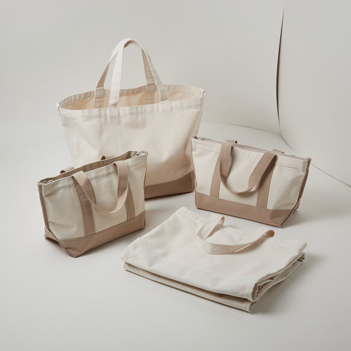 Tote bag épais 280-320 g/m² — Sac-pub Tote bags épais publicitaires en toile de coton lourde renforcée, anses solides