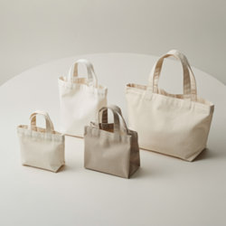 Mini tote bag publicitaire au format réduit à personnaliser Mini tote bags publicitaires en coton avec anses courtes pour enfants et cadeaux