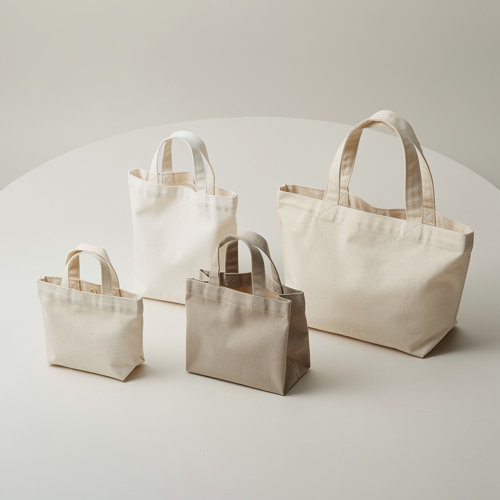 Mini tote bag & tote bag enfant — Sac-pub Mini tote bags publicitaires en coton avec anses courtes pour enfants et cadeaux