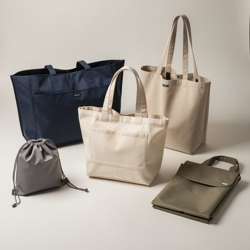 Cabas en toile & polycoton — Sac-pub Cabas en toile publicitaires en polyester, polycoton et toiles techniques 210D et 600D