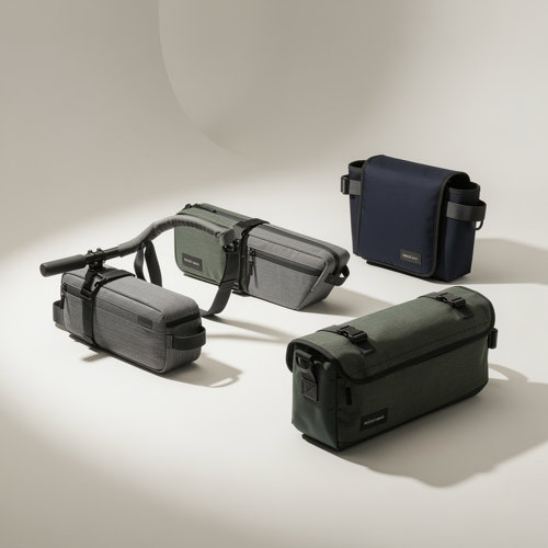 Sacoche vélo — Sac-pub Sacoches vélo publicitaires de guidon, de cadre et de porte-bagages avec bandes réfléchissantes