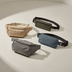 Sac ceinture publicitaire personnalisable à vos couleurs Sacs ceinture publicitaires à porter à la taille ou en bandoulière, avec poche arrière