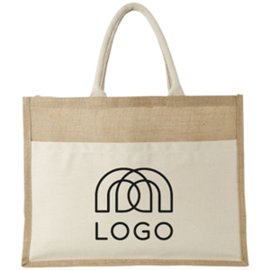 Sac-pub - Sac en jute poche frontale Chic Sac en jute poche frontale Chic