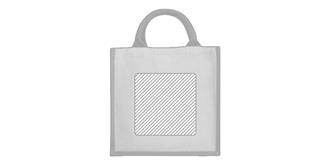 Sac en jute avec soufflet Celina - Marquage Recto