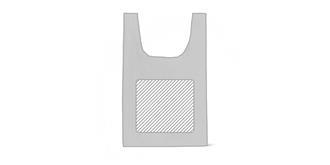 Sac pliable avec anses longues Pochy - Marquage Recto