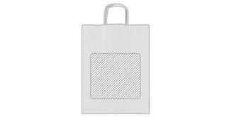 Sac en papier poignée torsadée Moreno - Marquage Recto