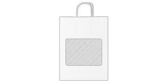 Sac en papier taille medium Lecche - Marquage Recto