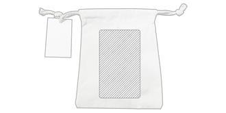 Pochon en coton naturel EasyZip - Marquage Recto