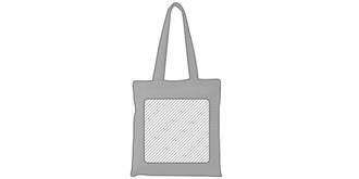 Tote bag coton couleur naturelle Naturaé - Marquage Verso