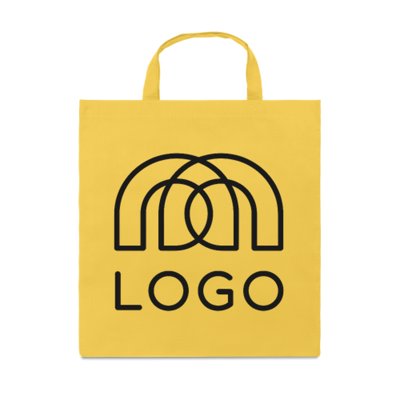 Sac-pub - Sac en non-tissé 80 g/m² à poignées de 33 cm, jaune ou orange Sac en non-tissé 80 g/m² à poignées de 33 cm, jaune ou orange