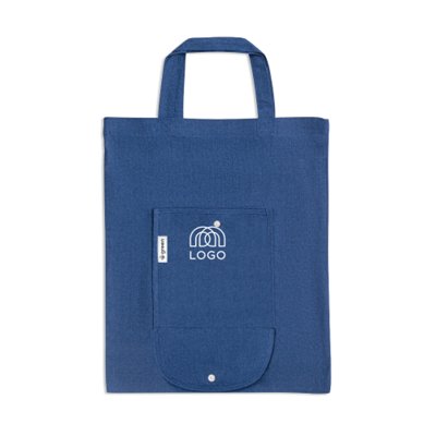 Sac pliable en coton et coton recyclé 140 g/m² Mésange