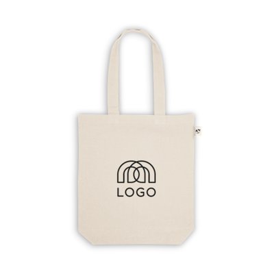 Sac-pub - Sac shopping en coton et coton recyclé naturel 220 g/m² Girona Sac shopping en coton et coton recyclé naturel 220 g/m² Girona