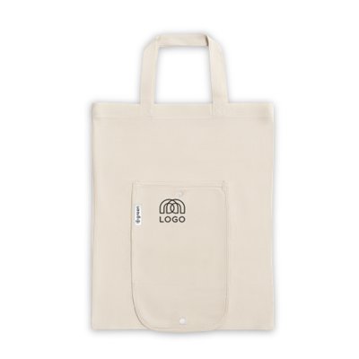 Sac-pub - Sac pliable en coton et coton recyclé naturel 140 g/m² Beirut Sac pliable en coton et coton recyclé naturel 140 g/m² Beirut