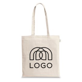Sac-pub - Sac shopping 100 % coton recyclé non teint 140 g/m² Hortensia Sac shopping 100 % coton recyclé non teint 140 g/m² Hortensia