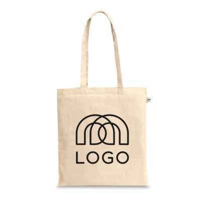 Sac shopping 100 % coton recyclé non teint 180 g/m² Beja