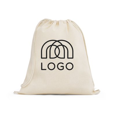 Sac à dos en coton 140 g/m² avec lanières de fermeture Dahab