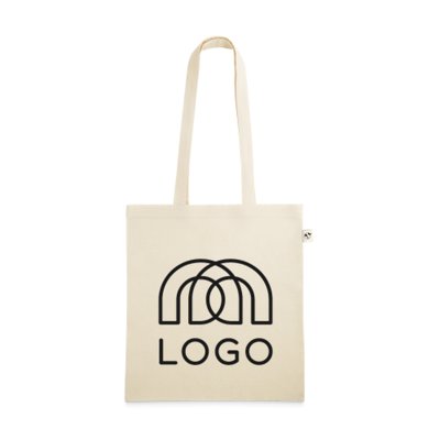 Sac-pub - Tote bag coton bio 140 g/m² naturel à grand format Leon Tote bag coton bio 140 g/m² naturel à grand format Leon