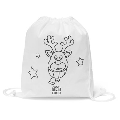 Sac à dos à colorier non tissé 80 g/m² avec feutres Balaitous — Sac-pub Sac à dos à colorier non tissé 80 g/m² avec feutres Balaitous