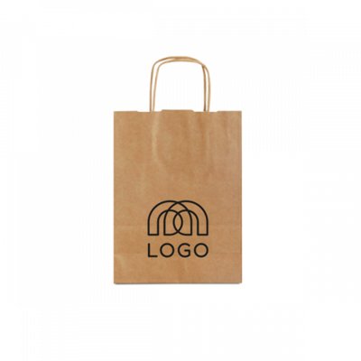Sac-pub - Sac papier kraft 115 g/m² à anses torsadées Leia Sac papier kraft 115 g/m² à anses torsadées Leia