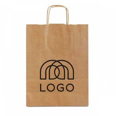 Sac-pub - Sac papier kraft 115 g/m² à anses torsadées Ellen Sac papier kraft 115 g/m² à anses torsadées Ellen