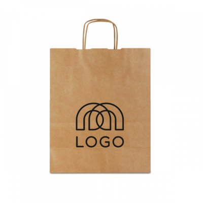 Sac-pub - Sac papier kraft 115 g/m² à anses torsadées Tayla Sac papier kraft 115 g/m² à anses torsadées Tayla