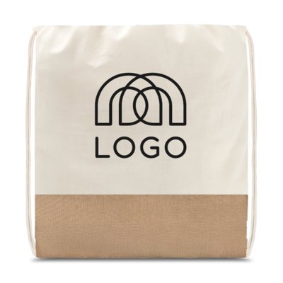 Sac à dos coton 160 g/m² avec détails toile de jute Sablon