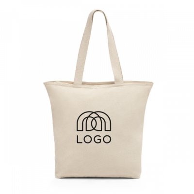 Tote bag coton 280 g/m² avec fermeture éclair Souci