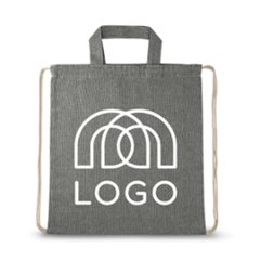 Sac à dos à cordelettes en coton recyclé et polyester rPET Rissani