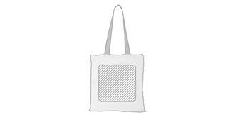 Tote bag avec anse longue Alberg - Marquage Verso